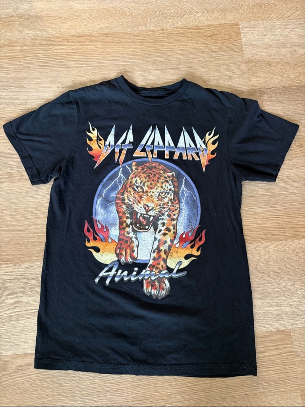 Def Leppard "Animal" Graphic Tee - Black with Orange Accents